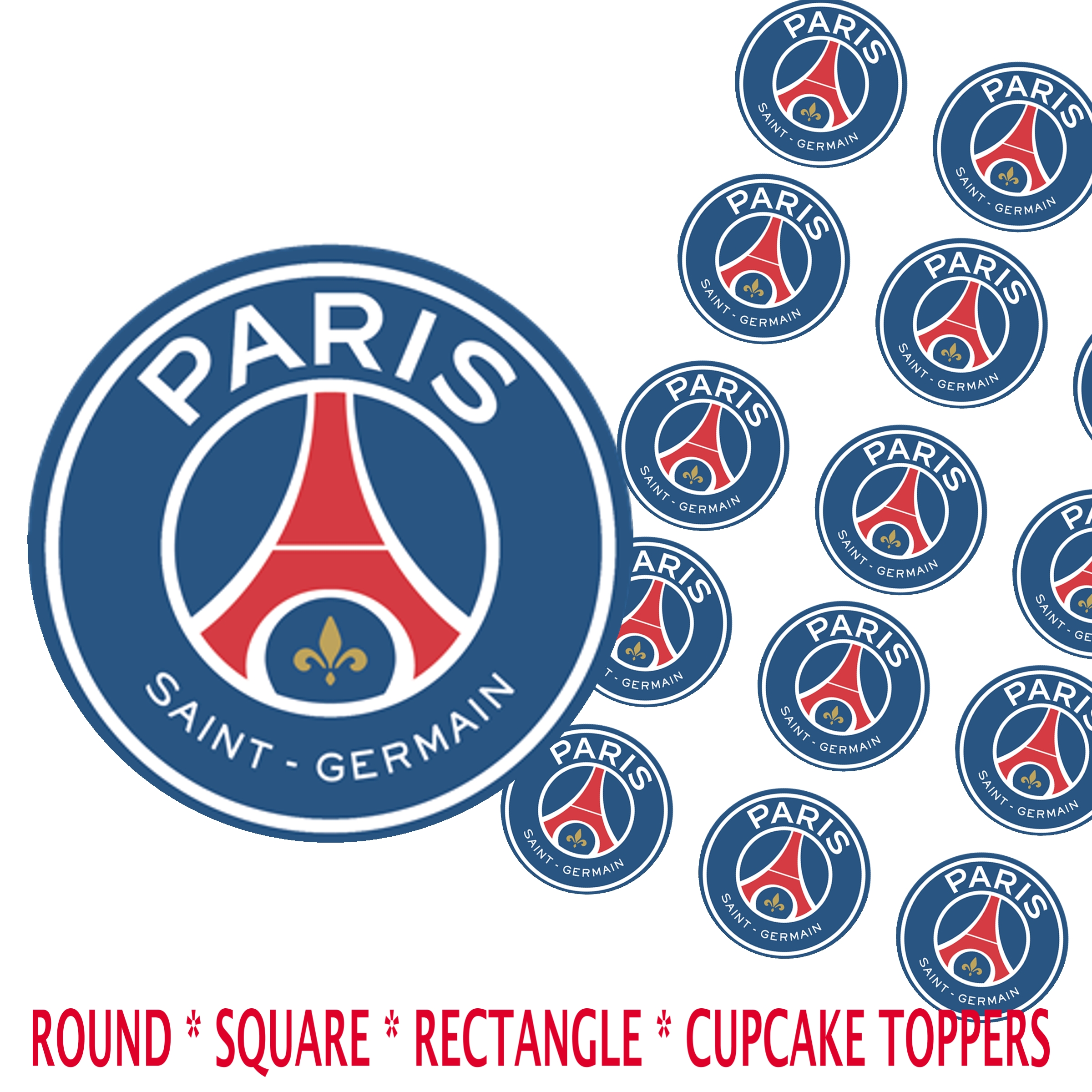 Paris Saint German PSG Personalised Round Edible Cake Topper Decoration  Images